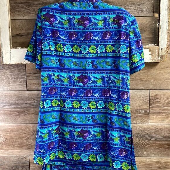 Vintage Leslie Fay Women’s 2 pc Skirt Set Size 10 Floral Cottagecore Fairycore - Picture 8 of 10